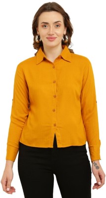 Houseofchic Women Solid Casual Yellow Shirt