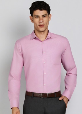 PARK AVENUE Men Self Design Formal Red Shirt