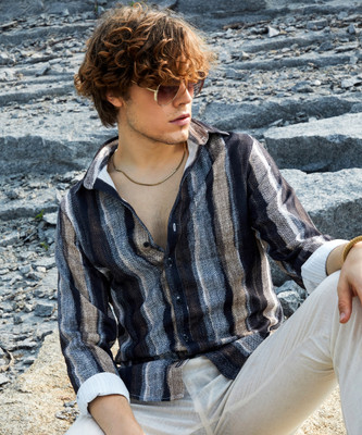 CAMPUS SUTRA Men Striped Casual Multicolor Shirt