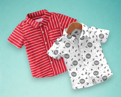 Sparrow ENTERPRISE Boys Printed, Striped Casual Multicolor Shirt