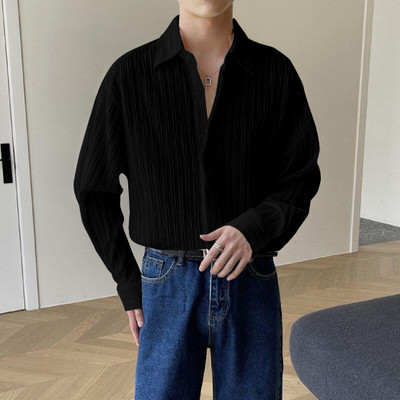 Aloff Exports Men Striped Casual Black Shirt