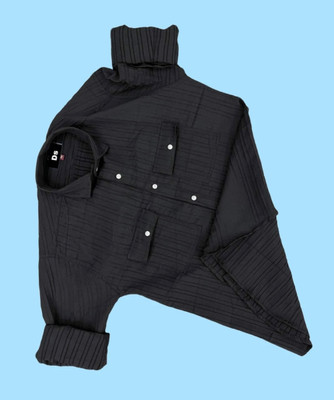 Manav Creation Men Self Design Casual Black Shirt