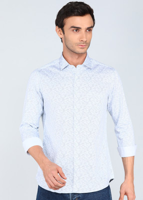 INTEGRITI Men Printed Casual Blue Shirt
