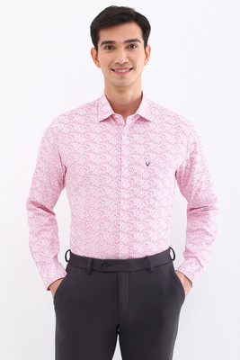Allen Solly Men Printed Formal Pink Shirt