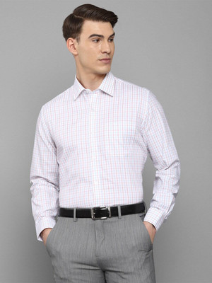 LOUIS PHILIPPE Men Checkered Formal White Shirt