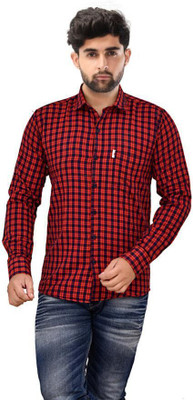 Ayansh Denix Men Solid Casual Red Shirt