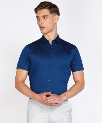 PETER ENGLAND Men Solid Formal Blue Shirt