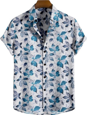 ISUEL FABS Men Solid Casual Light Blue Shirt