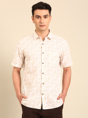 CAVALLO BY LINEN CLUB Men Printed Casual Brown Shirt