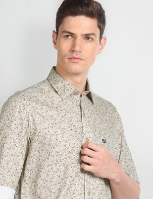 Arrow Sport Men Printed Casual Brown Shirt