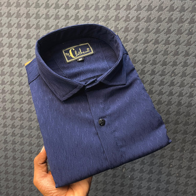 Abizzstore Retails Surat Men Self Design Casual Blue Shirt