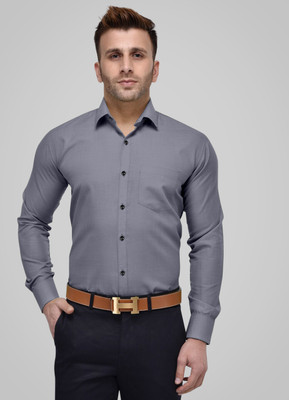Shirwala Trend Men Solid Casual Grey Shirt
