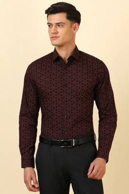 Allen Solly Men Printed Formal Maroon Shirt