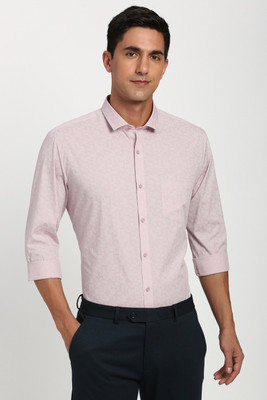 PETER ENGLAND Men Printed Formal Pink Shirt