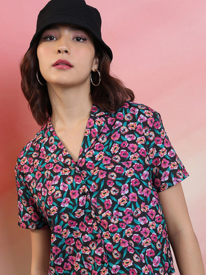 Tokyo Talkies Women Printed Casual Multicolor Shirt