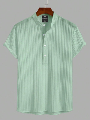 METRONAUT Men Solid Casual Green Shirt