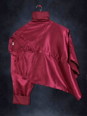 SID FAB Men Solid Casual Maroon Shirt