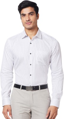 PARK AVENUE Men Striped Formal White Shirt