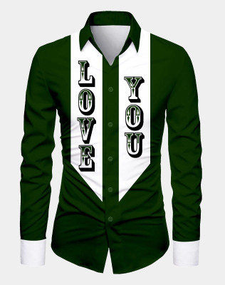 AviraEnterprise Men Printed Casual Green Shirt
