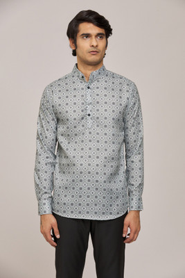 StellLIFESTYLE Trend Men Solid Casual Grey Shirt