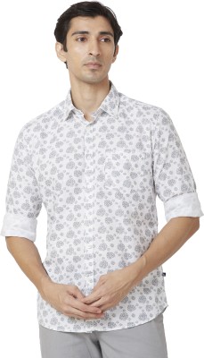 PARX Men Printed Casual White Shirt