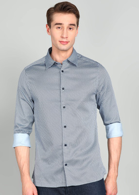 Ted Baker Men Self Design Casual Dark Blue Shirt