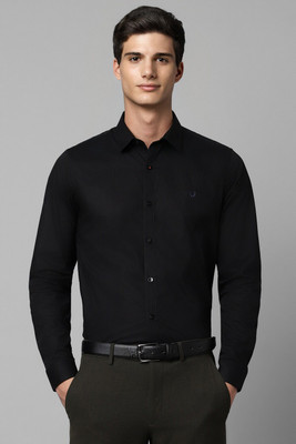 Allen Solly Men Solid Formal Black Shirt