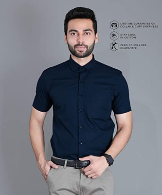 EMTY FASHION Men Solid Formal Black Shirt