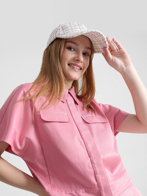 ONLY Women Solid Casual Pink Shirt
