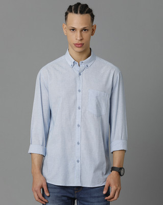 VOI JEANS Men Striped Casual Blue Shirt