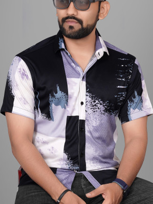 Voroxy Men Printed Casual Multicolor Shirt