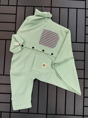 K Y W Men Solid Casual Light Green Shirt