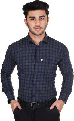 Arthz Fab Trends Men Solid Casual Dark Blue, Green Shirt