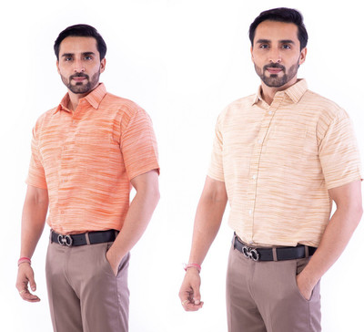 DESHBANDHU DBK Men Self Design Casual Multicolor Shirt(Pack of 2)