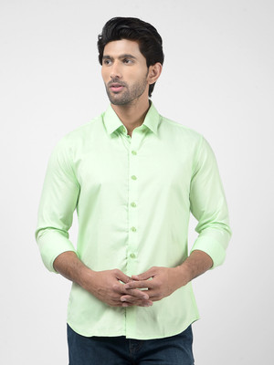 NUMERO UNO Men Solid Casual Green Shirt