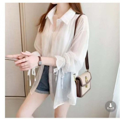 OUTZIDR Women Solid Casual White Shirt