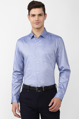 PETER ENGLAND Men Solid Formal Blue Shirt