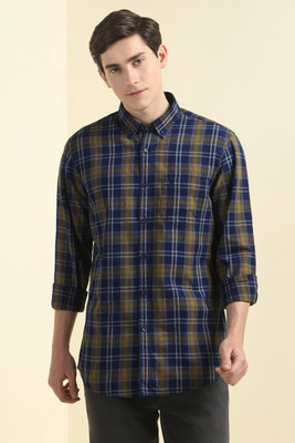 Allen Solly Men Checkered Casual Blue Shirt