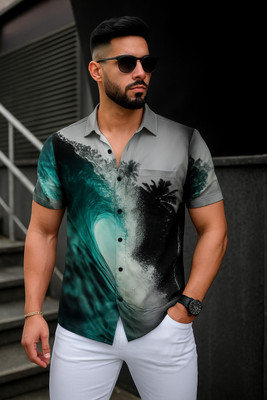 COOL BOY Men Printed, Striped Casual Multicolor Shirt