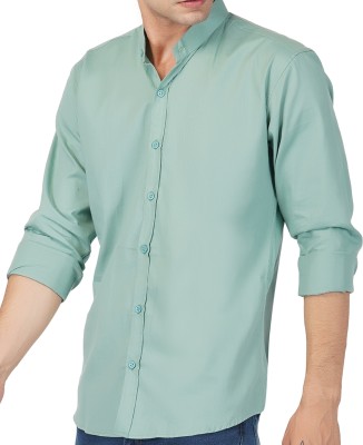 Unistreet Men Solid Casual Light Green Shirt