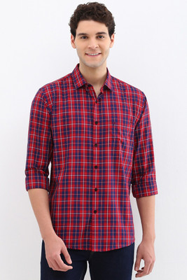 Allen Solly Men Checkered Casual Red Shirt