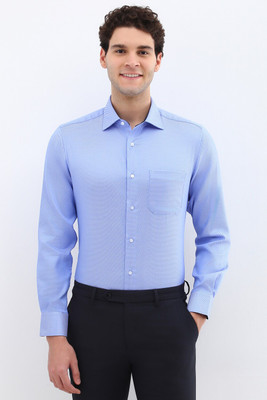Allen Solly Men Solid Formal Blue Shirt