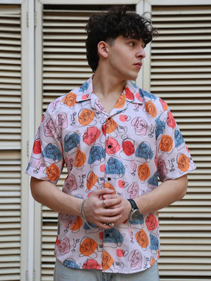 STOVESSY Men Printed Casual Multicolor Shirt