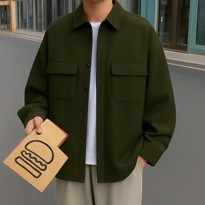 Asta Moda Men Solid Casual Green Shirt