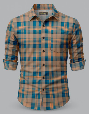 SHUBHFLAX Men Checkered Formal Multicolor Shirt
