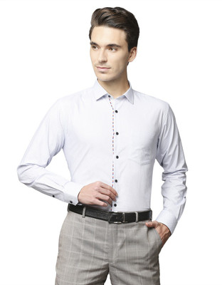 PARK AVENUE Men Printed Formal Blue Shirt