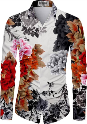 HERIN ENTERPRISE Men Printed Casual Red Shirt