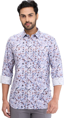 PARX Men Printed Casual Grey Shirt
