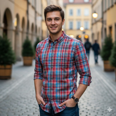 Bloviate Men Checkered Casual Multicolor Shirt