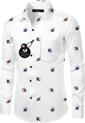 SHREE VASTRAHOUSE Men Printed Casual White Shirt